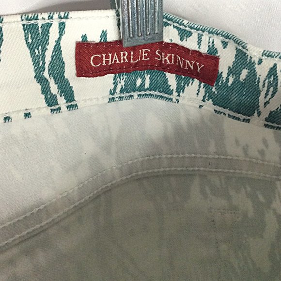 Lucky Brand Charlie Ankle Jeans Womens 10/30 Teal Ikat Aztec - Picture 6 of 8